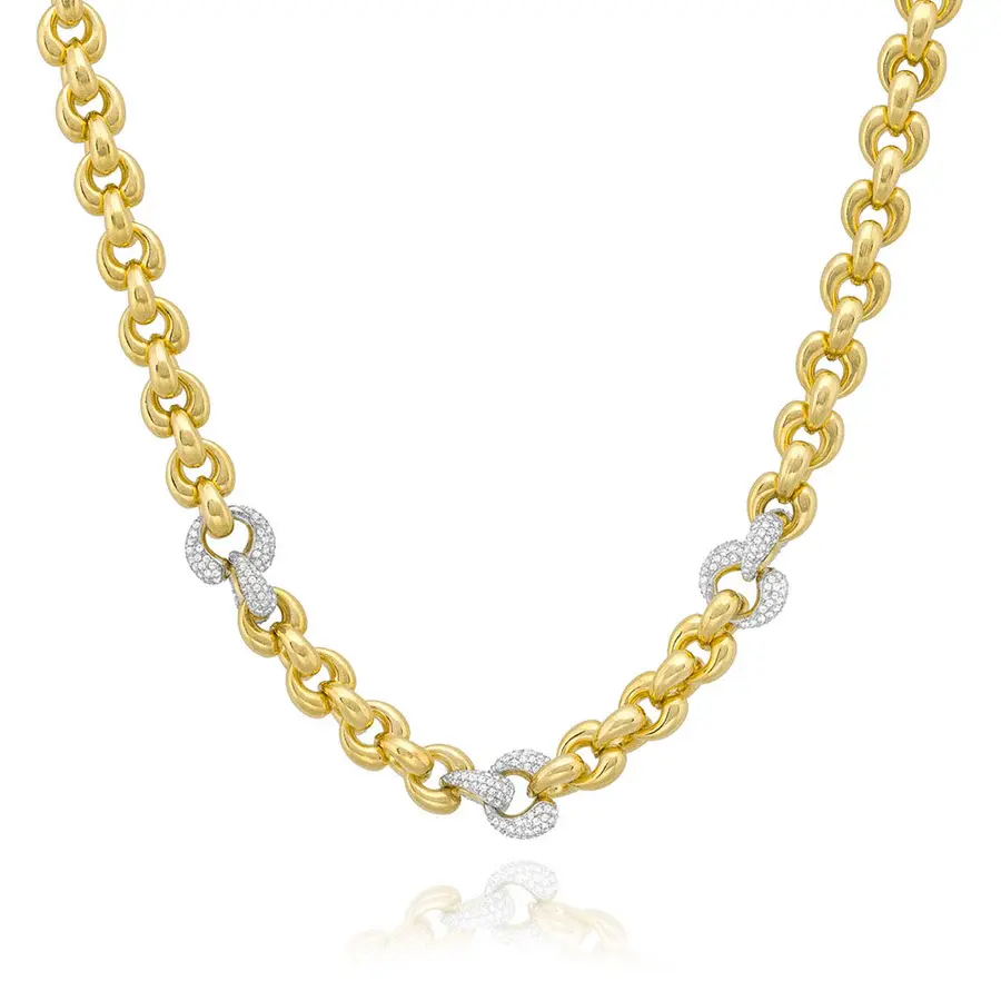 SSYGP Heart Link CZ Necklace 17