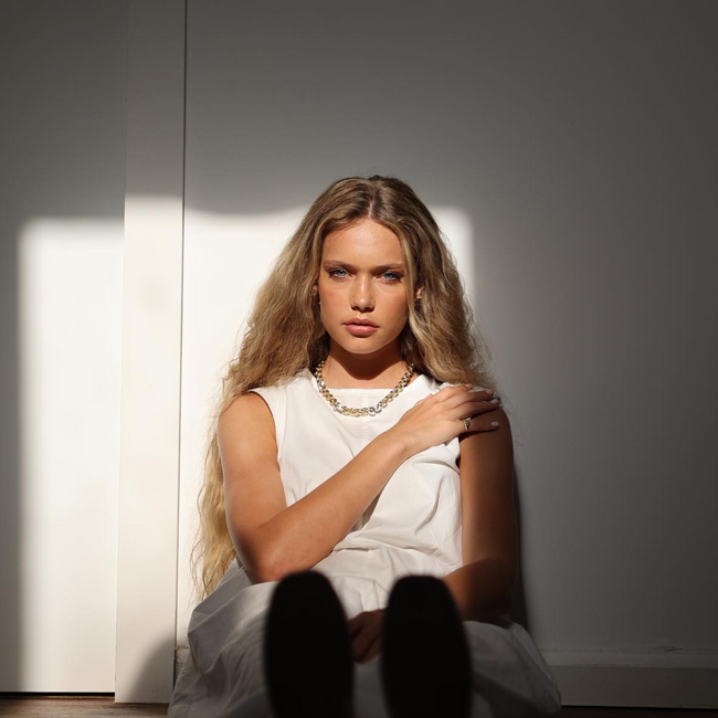 Miss Mimi Gold Vermeil Heart Link Necklace