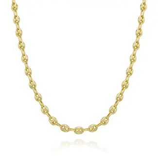 Miss Mimi by Yeal Miss Mimi Gold Vermeil Small Flat Coffee Bean Necklace