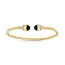 Miss Mimi Gold Vermeil Black Onyx Twist Cable Bangle