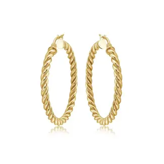 Miss Mimi by Yeal Miss Mimi Gold Vermeil Medium Twist Hoops