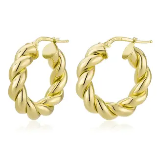 Miss Mimi by Yael Miss Mimi Gold Vermeil Donut Twist Hoops