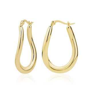 Miss Mimi by Yeal Miss Mimi Gold Vermeil Small Twist Oval Hoops