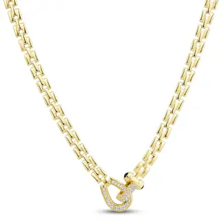 Miss Mimi by Yael Miss Mimi Gold Vermeil Equestrian Square Link Necklace