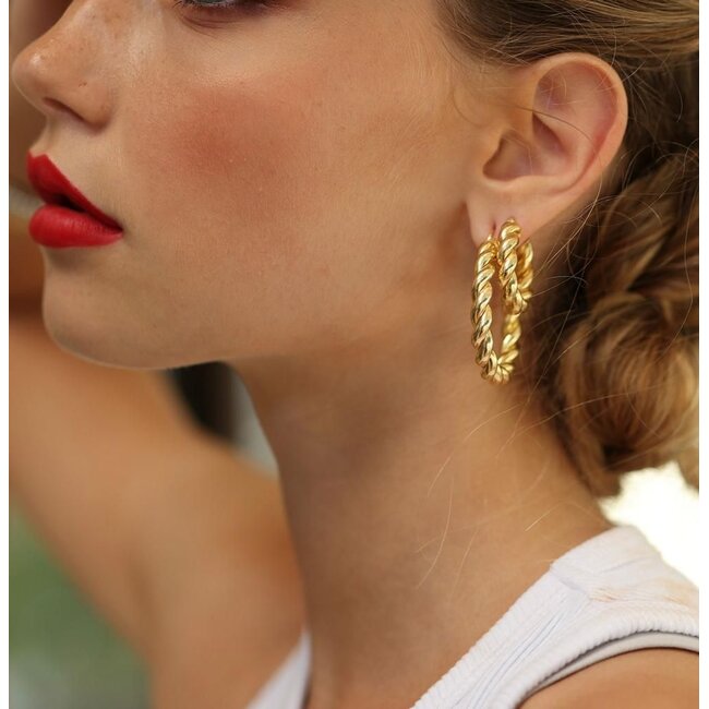 Miss Mimi Gold Vermeil Donut Twist Hoops