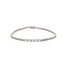 Oval & Round Brilliant Cut Diamond Tennis Bracelet in 18K White Gold