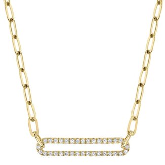 Viva by Spicer Cole Diamond Paperclip Necklace