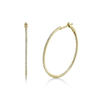 Everyday Diamonds by Spicer Cole Inside Out Diamond Hoop Earrings