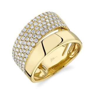 Viva by Spicer Cole Diamond Pave Wide Ring