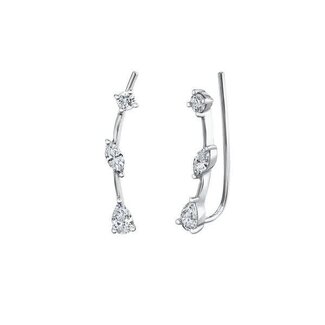 Viva by Spicer Cole Marquise & Pear Diamond Crawler Earrings