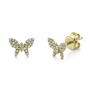 Viva by Spicer Cole Pave Butterfly Stud Earrings