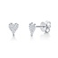 Pave Heart Stud Earrings