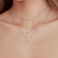 Round Diamond Cross Pendant in 14K White Gold