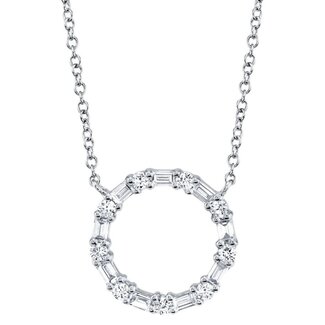 Viva by Spicer Cole Baguette Circle Necklace