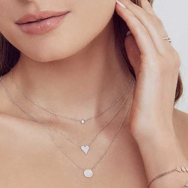 Pave Heart Necklace