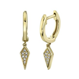 Viva by Spicer Cole Diamond Drop Hoops