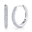 Pave  Diamond Hoop Earrings