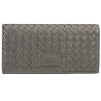 Mancini Leather Goods Basket Weave Secure Trifold Wallet