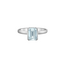 Emerald Cut Lab Grown Half-Bezel Engagement Ring