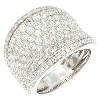 Viva by Spicer Cole Diamond Pave Wide Ring