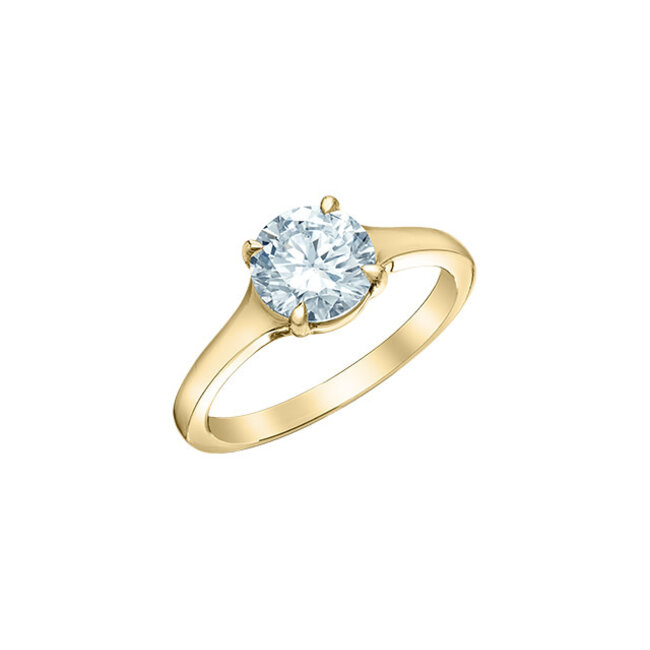 Round Lab Grown Diamond Solitaire Ring