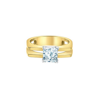 Diamond Evolution Princess Cut Lab Grown Diamond Open Solitaire Engagement Ring