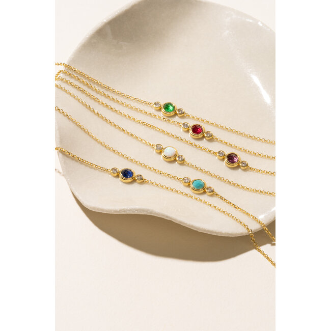 Reign Gold-Plated Birthstone Bracelet