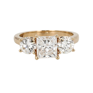 ExtraOrdinary Diamonds by Spicer Cole Princess Cut Trinity Diamond Engagement Ring