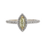 Marquise Cut Natural Yellow Diamond Ring