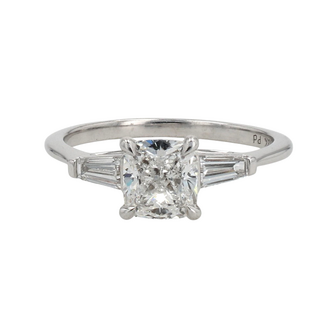 ExtraOrdinary Diamonds by Spicer Cole Cushion Cut Trinity Diamond Engagement Ring
