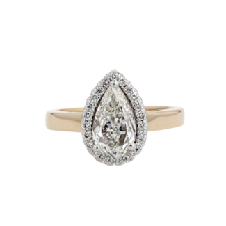 ExtraOrdinary Diamonds by Spicer Cole Pear Halo Diamond Engagement Ring