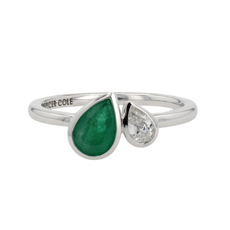 Colour by Spicer Cole Emerald & Diamond Toi-Et-Moi Ring