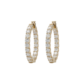 Everyday Diamonds by Spicer Cole Round Brilliant Cut Diamond Inside-Out Hoop Earrings