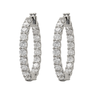 Everyday Diamonds by Spicer Cole Inside Out Natural Diamond Hoops