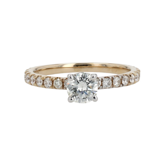 Utwo Bridal by Spicer Cole Accented Round Diamond Engagement Ring