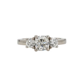 ExtraOrdinary Diamonds by Spicer Cole Trinity Cushion Cut Diamond Engagement Ring