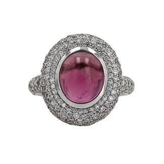 Colour by Spicer Cole Pave Diamond & Pink Tourmaline Fashion Ring