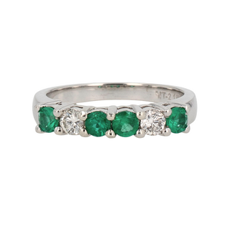 Colour by Spicer Cole Emerald & Diamond Band