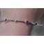 Round Sapphire & Diamond Bezel-Set Bracelet in 10K White Gold