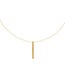 Jackie Engraving Long Bar Necklace in 14K Yellow Gold