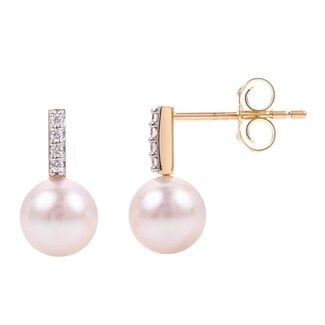 Pearls by Spicer Cole Akoya & Diamond Stud Earrings