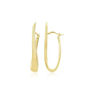 Miss Mimi by Yeal Miss Mimi Sterling Silver Gold Plated Small Lobe Twist Hoops