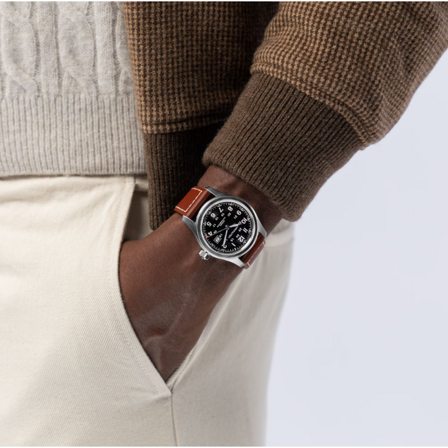 Hamilton Khaki Field Automatic Watch 42mm Black Dial