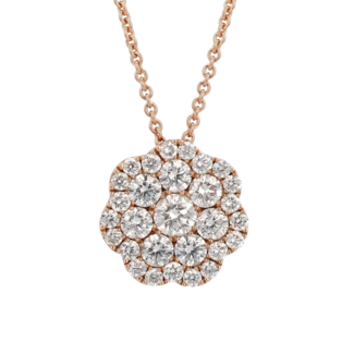 Viva by Spicer Cole Floral Cluster Diamond Pendant