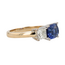 Custom-Made East-West Sapphire & Diamond Ring in 14K Yellow & White Gold