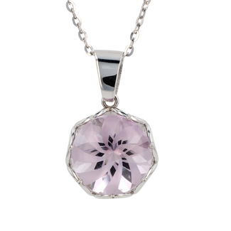 Colour by Spicer Cole Custom-Made Round Buff Pink Tourmaline Pendant