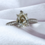 Pear Shape Diamond Engagement Ring in 14K White Gold