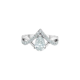Diamond Evolution Pear Shape Lab Grown Diamond Engagement Ring