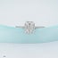 Halo Emerald Lab Grown Diamond Engagement Ring in 14K White Gold
