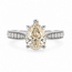 Pear Shape Diamond Engagement Ring in 14K White Gold